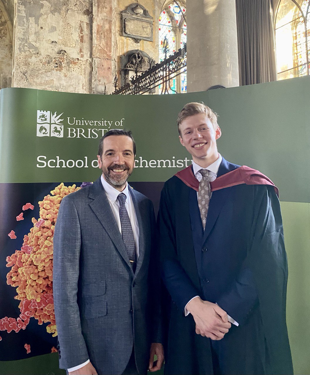 Tomas Tokovyi and Nigel Savery at graduation